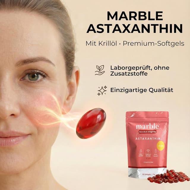 Detalle de Marble Astaxanthin 12 mg mit Krillöl Softgel
