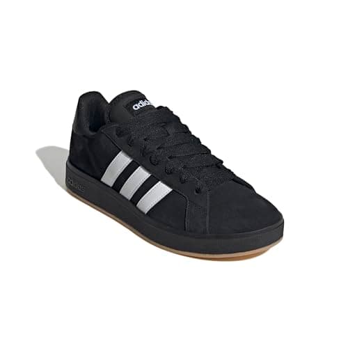 Detalle de adidas Grand Court Base 00s para hombre (Core Black/FTWR White/Gum 3) con cordones, 42 EU