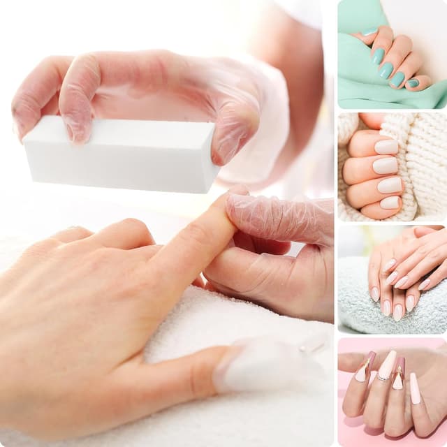 Detalle 2 de 20 pezzi nail buffer quadrato in spugna e smeriglio per manicure e nail art fai da te
