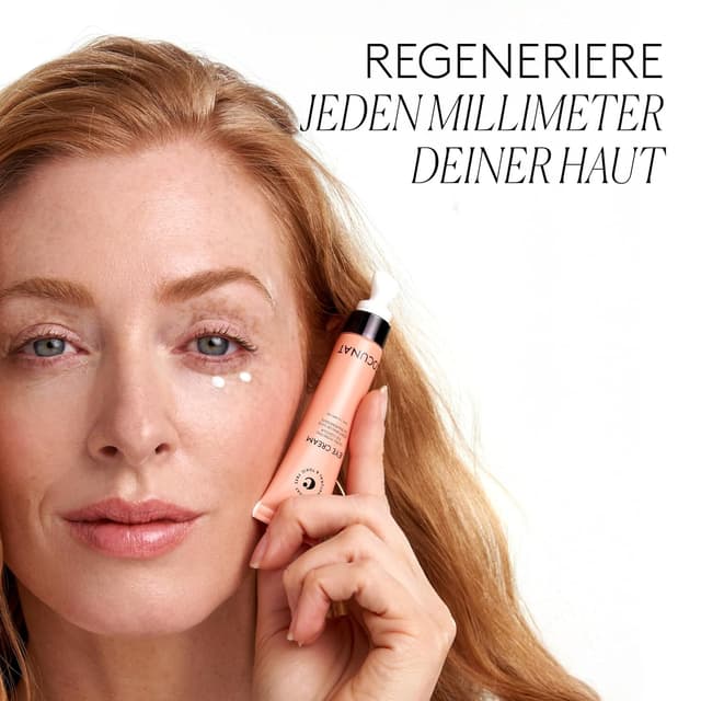 Detalle de COCUNAT Augencreme mit Koffein & Hyaluronsäure (13 ml) und kaltem Keramikapplikator gegen Augenringe