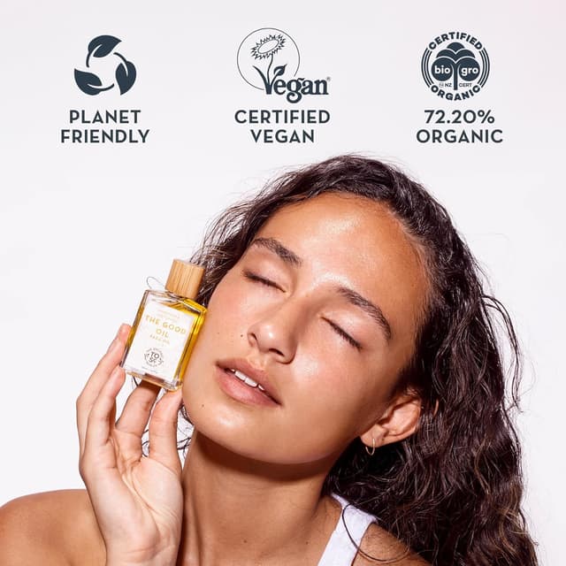 Detalle de The Good Oil Gua Sha Oil Face Serum (30mL) with Organic Jojoba, Calendula, Sunflower & Turmeric