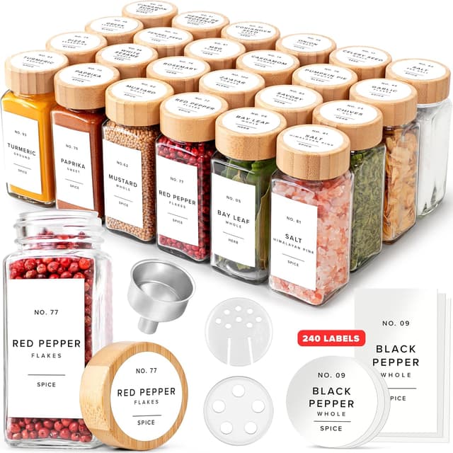 Detalle de EDELHAUS Square Spice Jars 4oz 🧂
