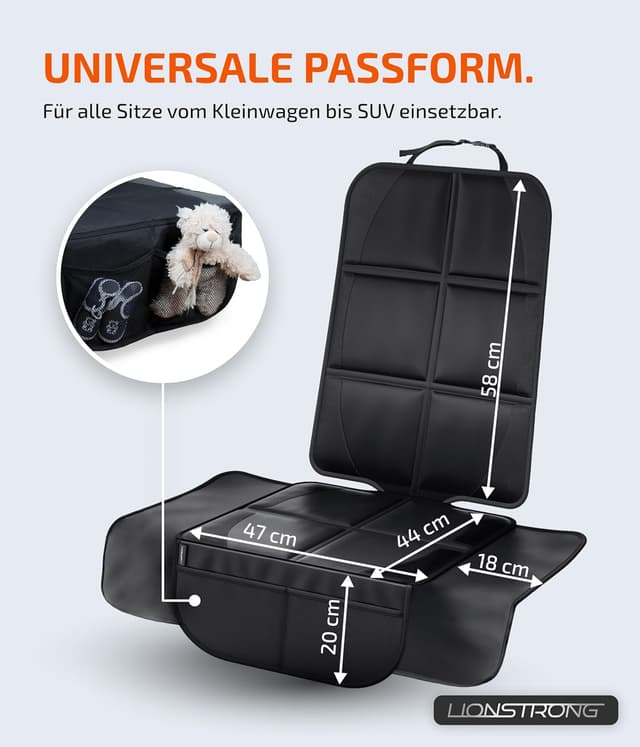 Thumbnail 6 de LIONSTRONG Kindersitzunterlage Schwarz, wasserabweisend