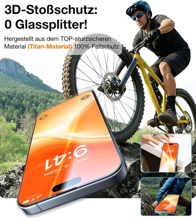 Detalle de TORRAS Glasfolie für iPhone 13/13 Pro & 14 2er Pack