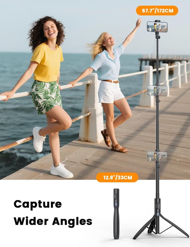 Detalle de ANXRE NT99 172 cm phone tripod with light