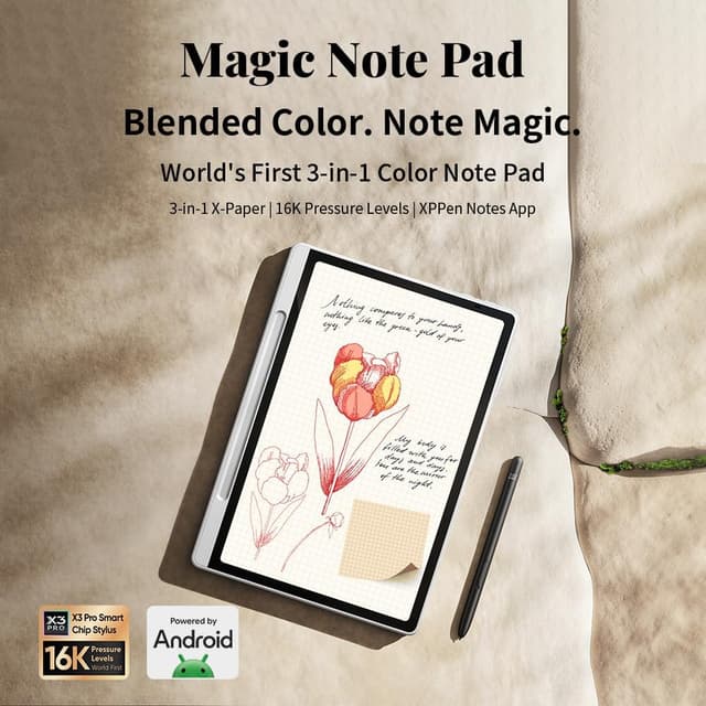 Detalle 2 de XPPen Magic Note Pad 10.9" Paper Tablet with 90Hz display and 16K pressure pen