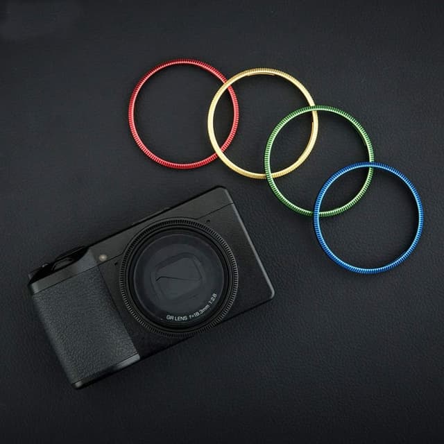 Detalle 2 de JJC Metal Accent Ring Cap for Ricoh GR III/GRIII/GR3 (Replace GN-1 Ring Cap) – Green