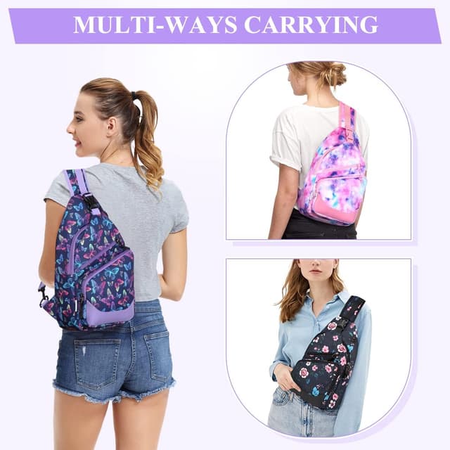 Detalle 2 de VASCHY Sling Bag Crossbody Backpack – water-resistant anti-theft chest bag with multi-pocket organisation