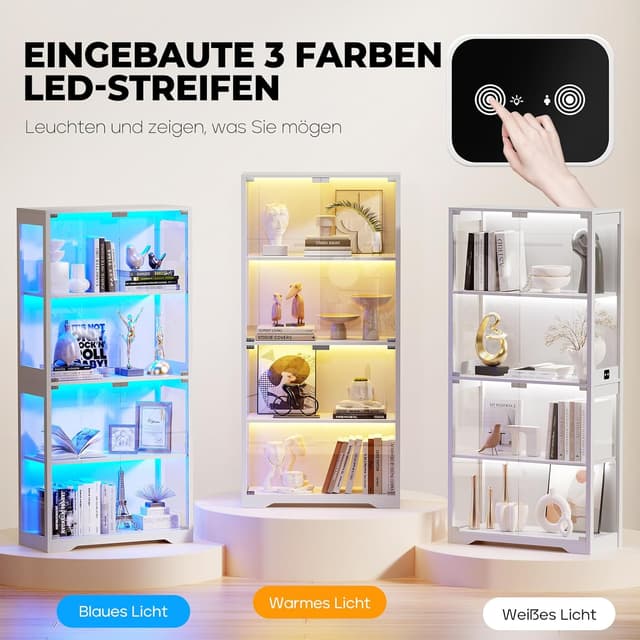 Detalle 2 de BROTTAR Vitrine mit LED 80 cm Breite