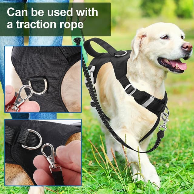 Thumbnail 3 de LZXLXS No Pull Dog Harness Black M