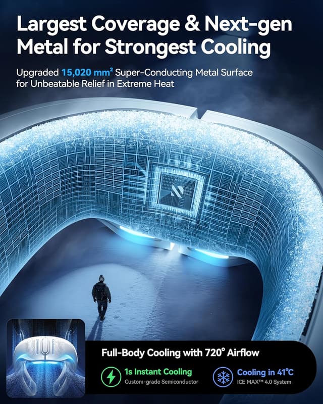 Detalle de RANVOO AICE LITE MAX neck cooler 6000 mAh