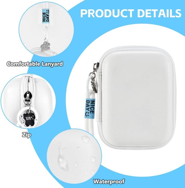 Detalle de Ainiv Small Digital Camera Case (PU+EVA) with Removable Strap – compact pouch for Sony, Casio, Canon & Panasonic