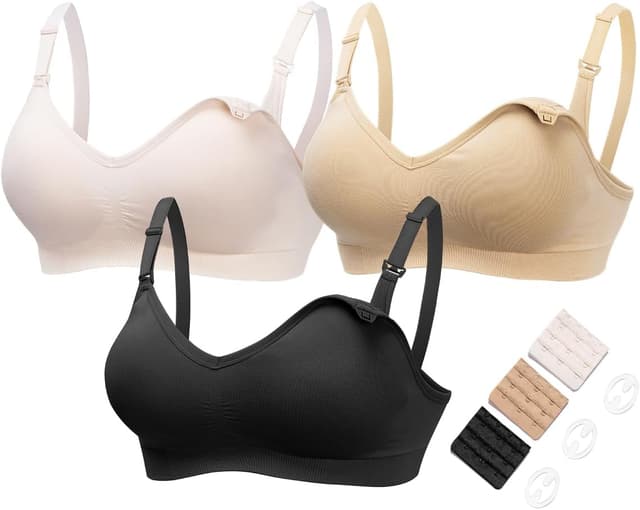 Detalle de HOFISH nursing bra 3 pack, full bust