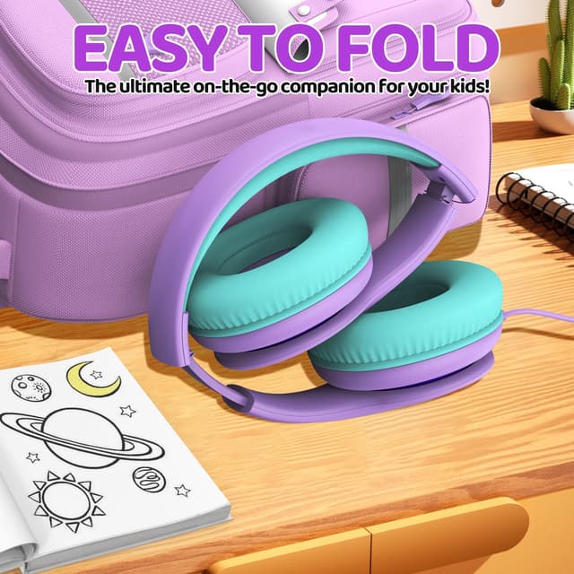 Thumbnail 6 de JoySpark W5 Wired Kids Headphones 85dB