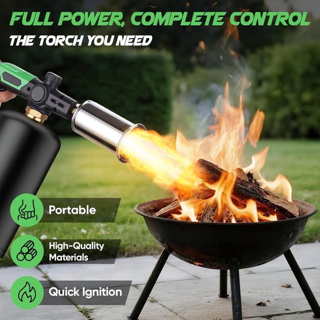 Detalle 2 de KOACKL Propane Torch Head Kitchen Blow Torch Gun with Igniter (Propane Tank Not Included)