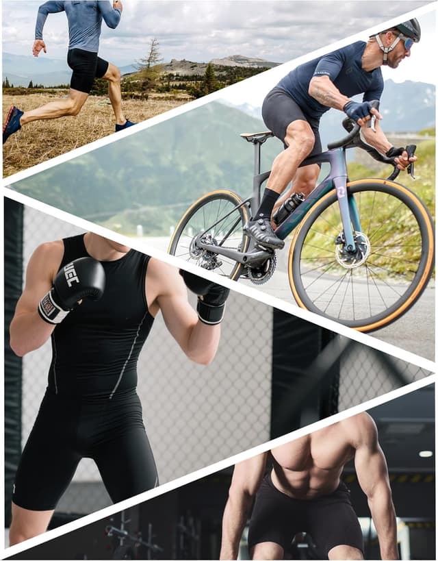 Detalle de HovSiyla 6-Pack Compression Shorts with Pocket for Men | Moisture-Wicking Athletic Workout & Running Underwear