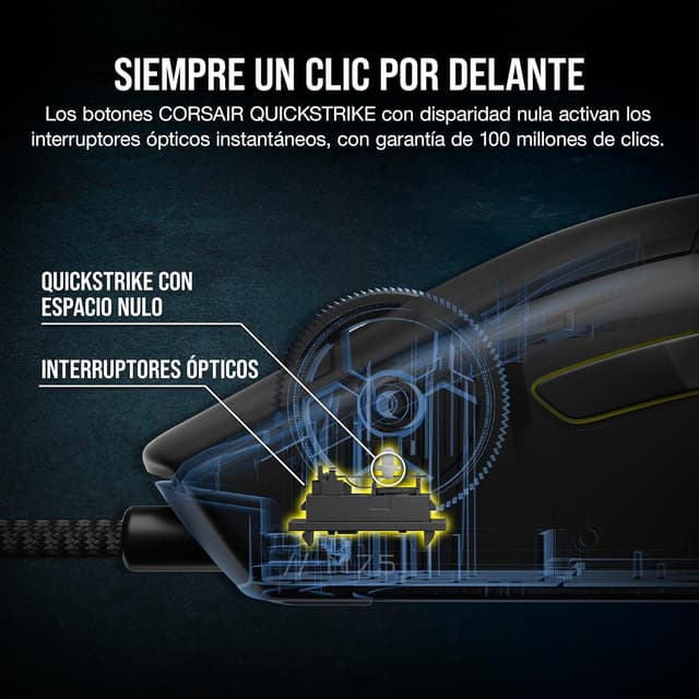 Thumbnail 4 de Corsair M75 Ratón FPS Ligero RGB con Botones Intercambiables