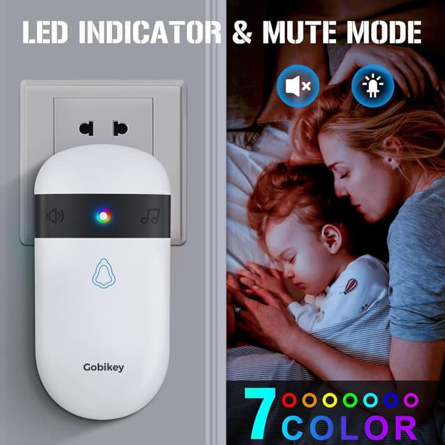 Thumbnail 3 de Self-Powered Wireless Doorbell with 52 Chimes 📮