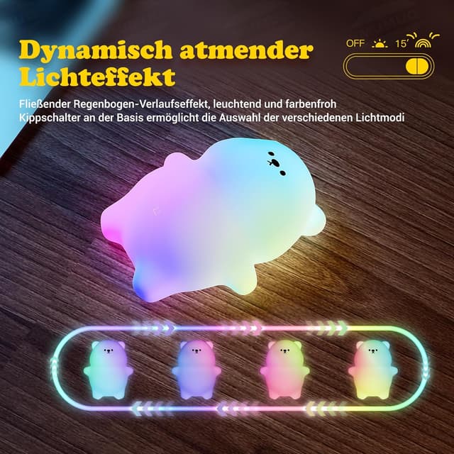 Thumbnail 2 de MUMUQ Bär Nachtlicht Kinder 1200 mAh