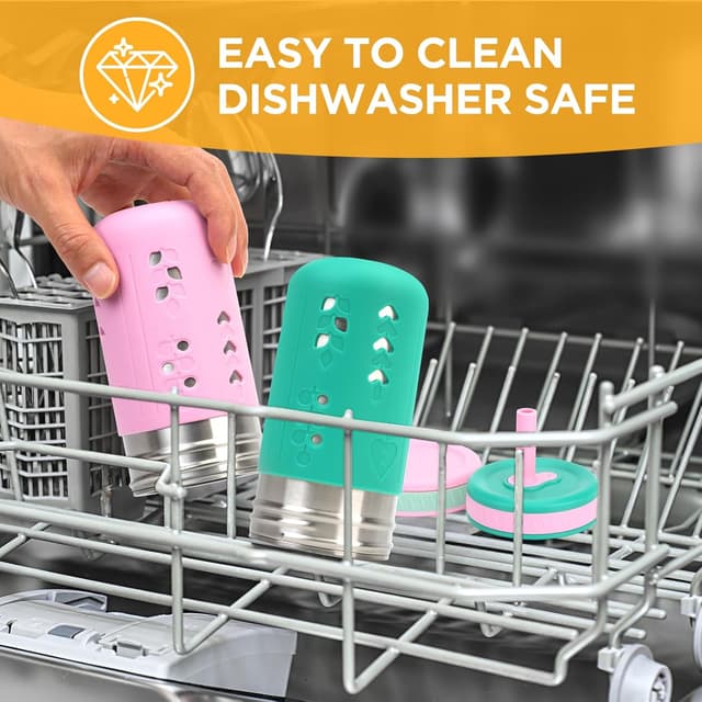 Thumbnail 6 de Tronco 4-Pack 15oz 2-in-1 Stainless Steel Kids Tumblers with Silicone Sleeves