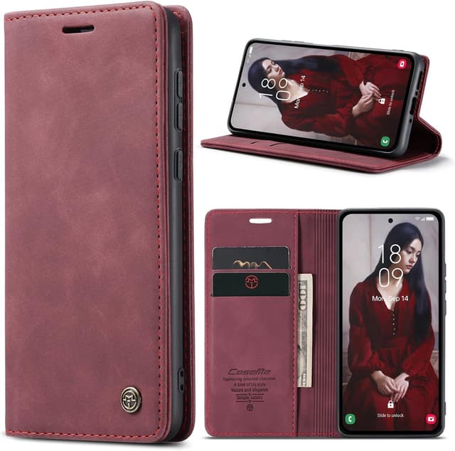 Imagen de Azororo Galaxy A35 5G Hülle Premium Leder Flip en OfertitasTOP