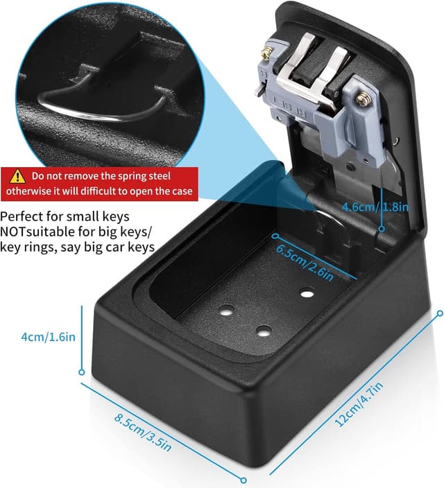 Detalle de CDC DIGI 4-Digit Combination LockBox 4-digit key safe 🔐