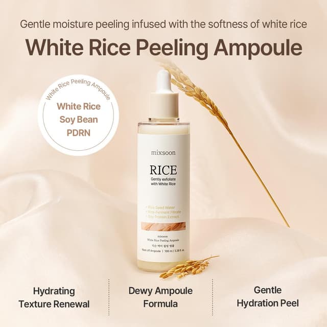 Detalle 2 de mixsoon White Rice Peeling Ampoule (White Rice Exfoliating Serum), 100ml / 3.38 fl.oz