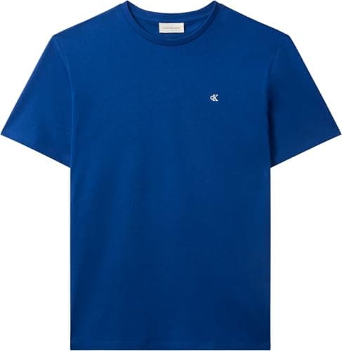 Detalle de Calvin Klein Camiseta SS Classic Monogram tee LV04RD254G para hombre en azul Chase Blue (manga corta)