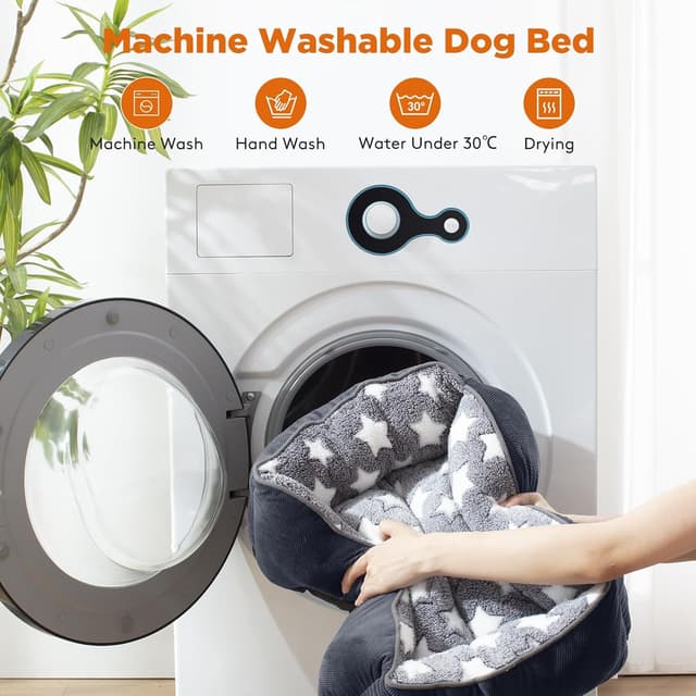 Detalle 2 de MIXJOY Medium Dog Bed 64x53 cm — washable cosy bed