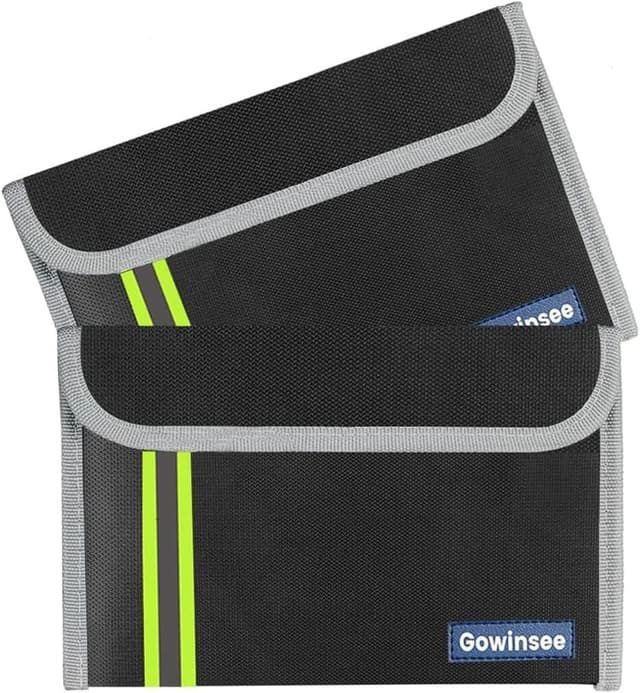 Detalle de Gowinsee 2er-Set feuerfeste Geldtaschen (12,7 x 20,3 cm, bis 6500 °F) – wassergeschützt