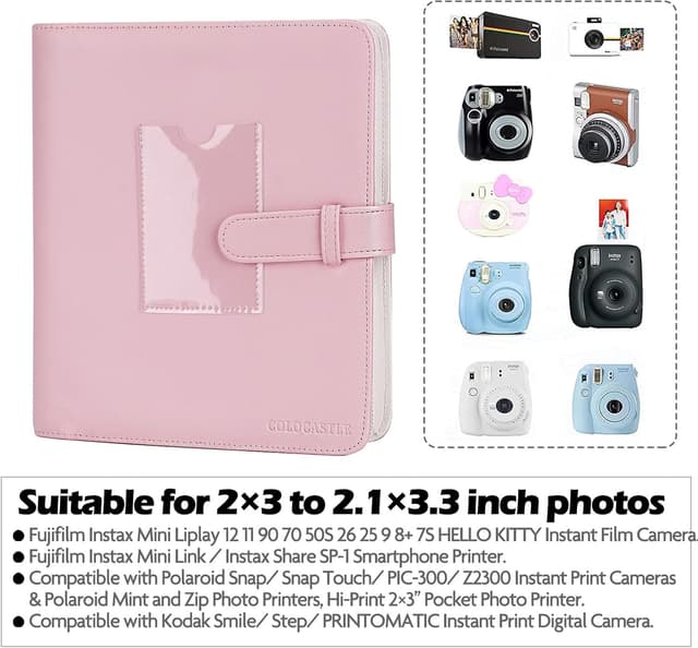 Detalle 1 de Fotoalbum für 3-Zoll Sofortbilder mit 272+1 Taschen – kompatibel mit Fujifilm Instax Mini, Polaroid Snap & Kodak 3