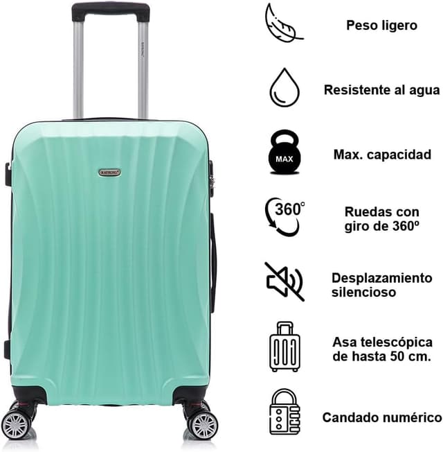 Detalle 2 de RAYKONG Juego de maletas ABS rígida 3 piezas 78cm