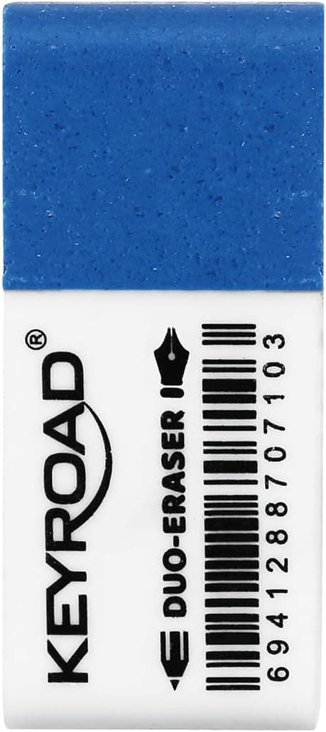 Detalle de KEYROAD KR971645: gomma da cancellare multiuso blu/bianco per matita e penna a sfera