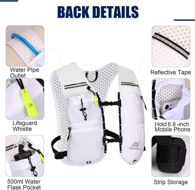 Detalle 2 de ONETOALL Running Hydration Vest 150 g