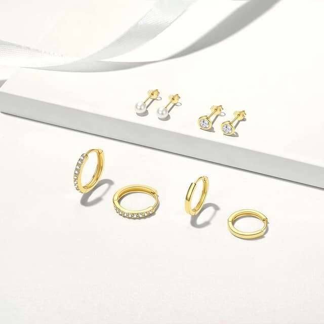 Detalle de RoseJeopal Ohrstecker 925 mit Zirkonia Set