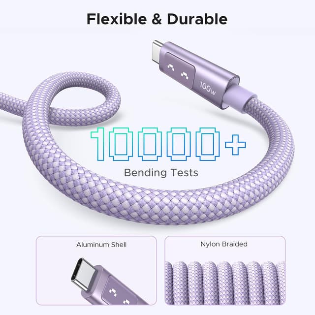 Detalle de UGREEN Uno 100W USB C cable 5A