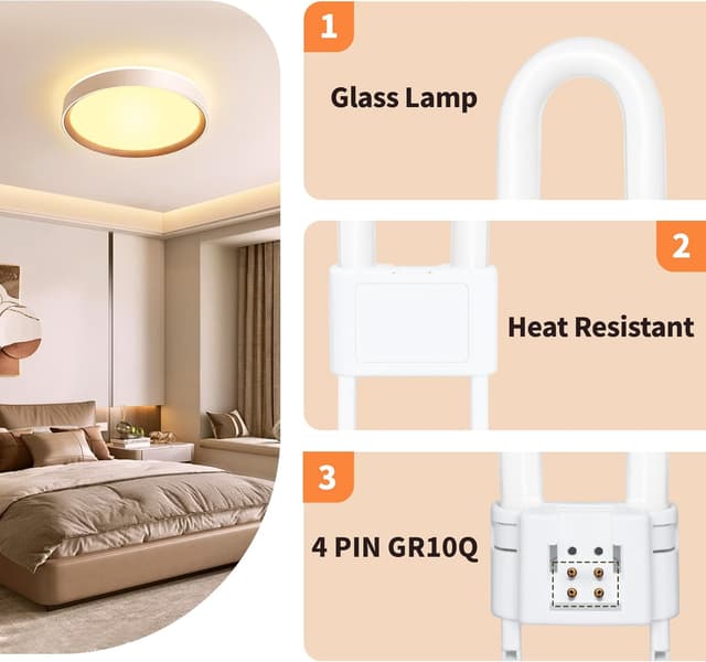 Detalle de GR10q 4 Pin 16W 3500K CFL Bulb
