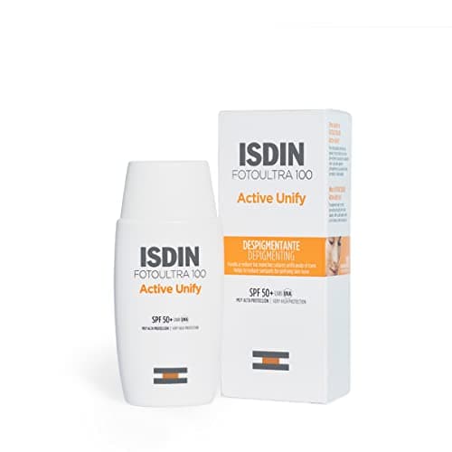 Detalle de ISDIN Fotoultra 100 Active Unify SPF 50+ crema fluida triple acción despigmentante (50 ml)