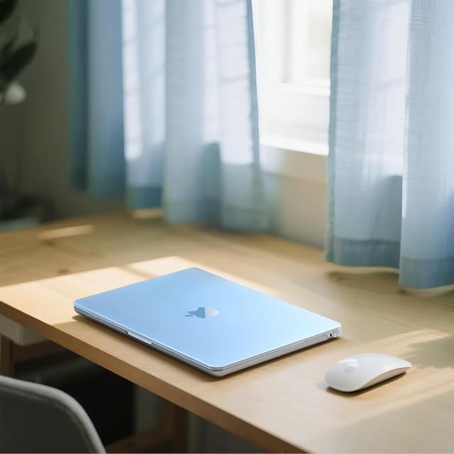 Thumbnail 6 de EooCoo Ultradünne transparente Hülle für MacBook Air 13,6 Zoll (kompatibel A3449/A3240/A3113/A2681) – Kristall Himmelblau