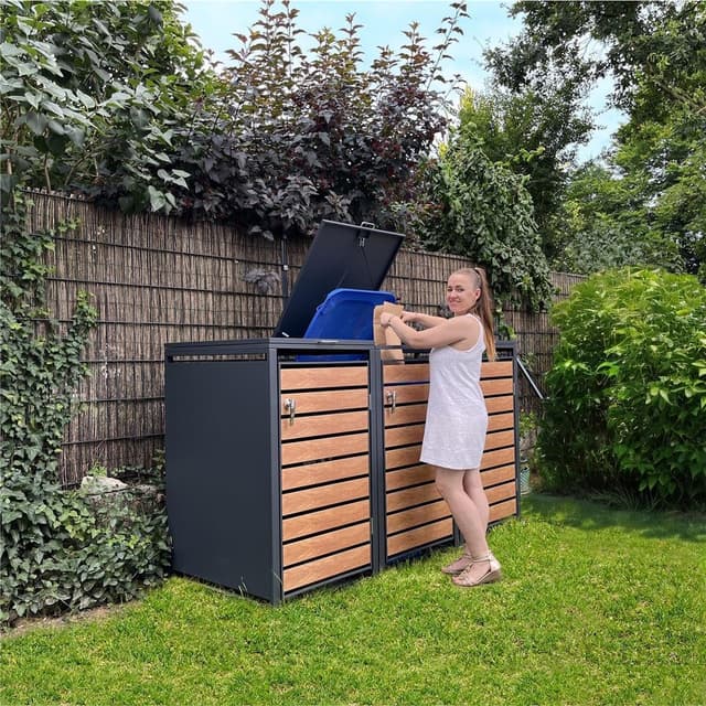 Detalle de Metzler Mülltonnenbox 3er 240L