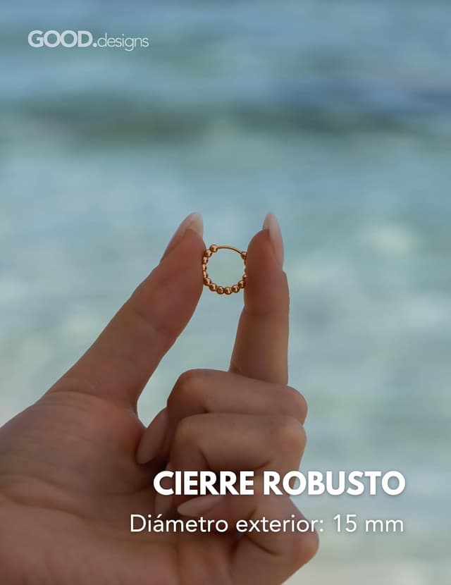 Thumbnail 3 de Aros mujer acero inoxidable 15 mm