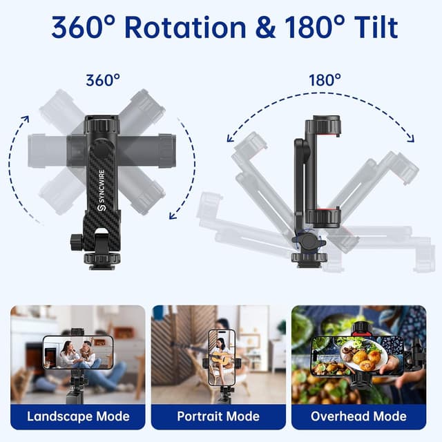 Detalle 2 de SYNCWIRE Tripod Phone Mount 360° phone adapter