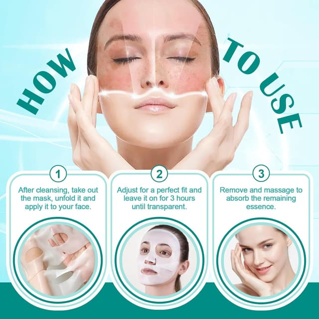 Detalle de VIVIROFEX 5 pezzi maschera viso al collagene in idrogel Bio Collagen Face Mask