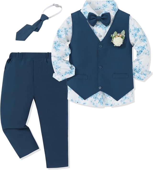 Imagen de SANMIO Toddler Boys 6-Piece Suit Set 👔 en OfertitasTOP
