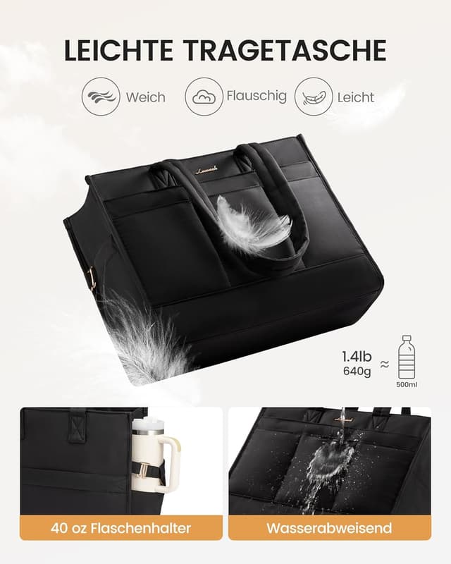 Detalle 2 de LOVEVOOK Shopper Tasche für Laptoptasche 15,6 Zoll