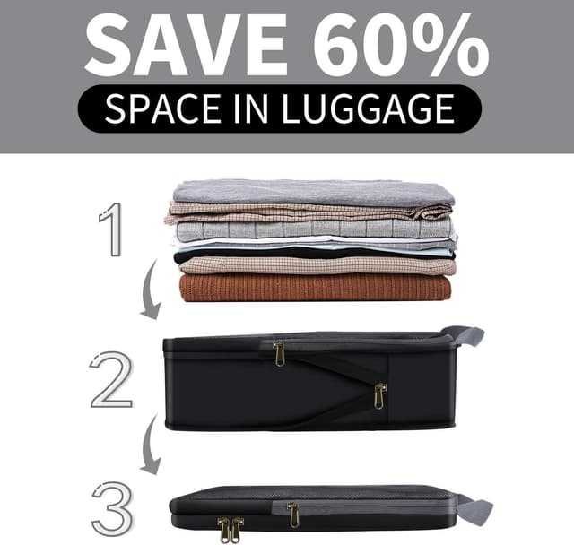 Detalle de Eono Compression Packing Cube set da viaggio a compressione (cubi organizer valigia)