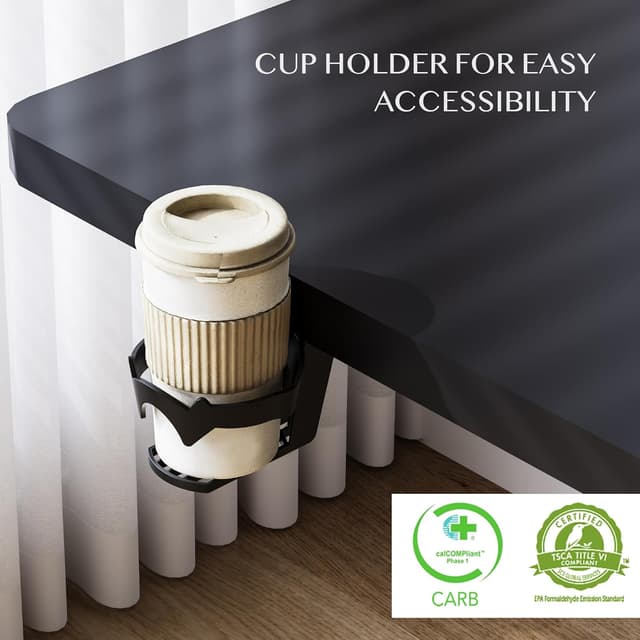 Thumbnail 6 de FlexiSpot Bureau Assis Debout électrique 160x60 cm avec mémoires (cadre noir + plateau noir)