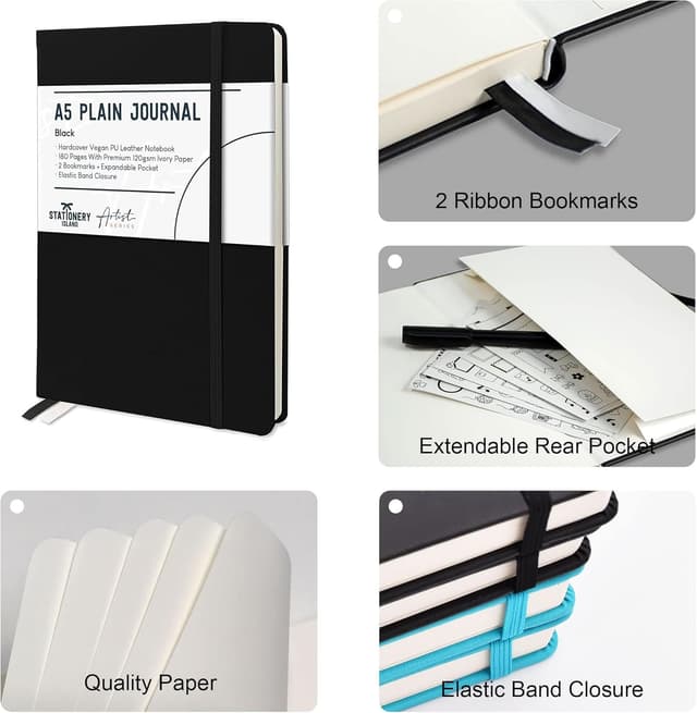 Thumbnail 5 de Stationery Island A5 Unlined Notebook