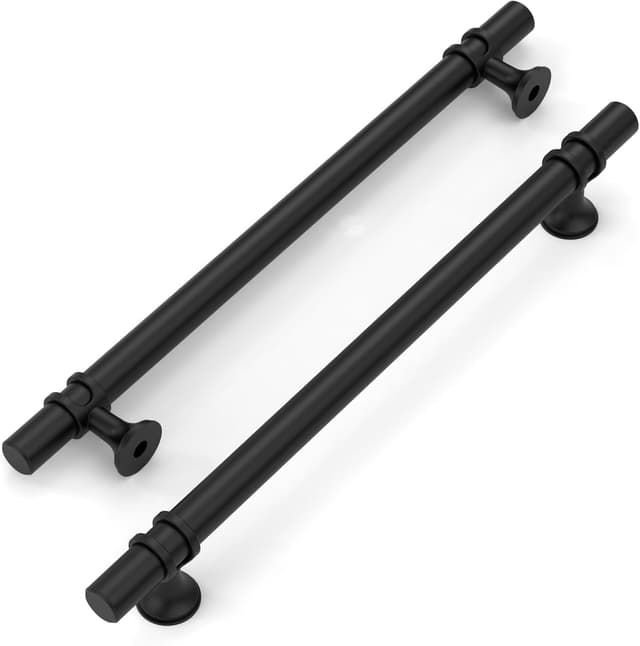 Detalle de Amerdeco 10 pezzi maniglie per mobili Nero, interasse 160 mm (UK0002) in lega di alluminio