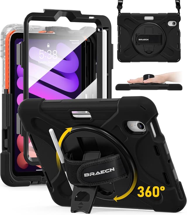 Imagen de BRAECN Cover iPad Mini 8.3 Antishock con Supporto 360° en OfertitasTOP